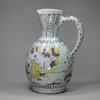 R668 Frankfurt Delft polychrome jug, circa 1700