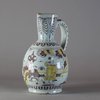 R668 Frankfurt Delft polychrome jug, circa 1700