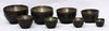 R796 Set of eight Chinese coconut nesting bowls, 17th century