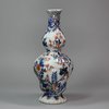 R897 Rare Dutch Delft double-gourd ribbed cachemire vase