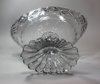 R908 Irish cut glass canoe-shaped centre piece, width: 10 3/4in.