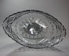 R908 Irish cut glass canoe-shaped centre piece, width: 10 3/4in.