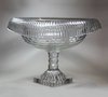 R909 Irish cut glass centre piece with turnover rim