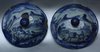 R937 Pair of Italian Savona blue and white amphoras and covers