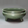 R948 Large Chinese Longquan celadon tripod censer