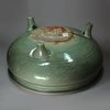 R948 Large Chinese Longquan celadon tripod censer