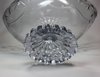 R985 An Irish glass boat-shaped pedestal large fruit bowl