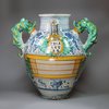 U100 Italian Montelupo maiolica apothecary jar, 17th-18th century