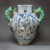 U100 Italian Montelupo maiolica apothecary jar, 17th-18th century