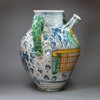 U100 Italian Montelupo maiolica apothecary jar, 17th-18th century