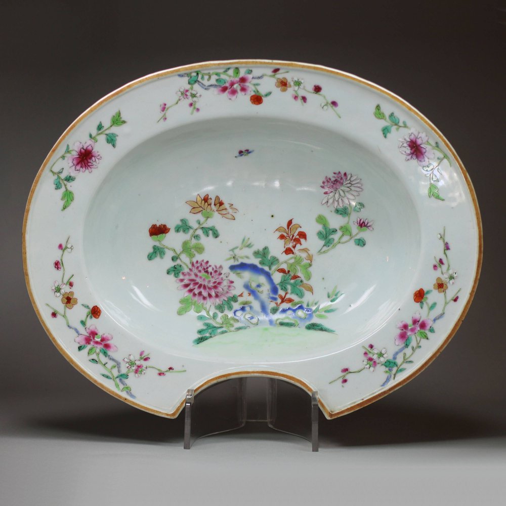 U105 Famille rose barber's bowl, Qianlong (1736-95)