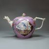 U130 Meissen purple-ground teapot and cover, c. 1735-40