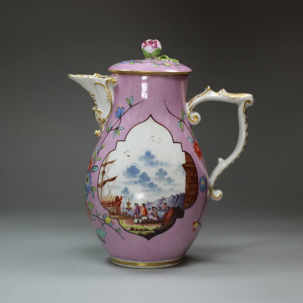 U131 Meissen purple-ground jug and cover, c. 1735-40