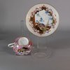 U133 Meissen purple-ground teacup and saucer, c. 1735-40