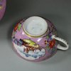 U134 Meissen purple-ground teacup and saucer, c. 1735-40