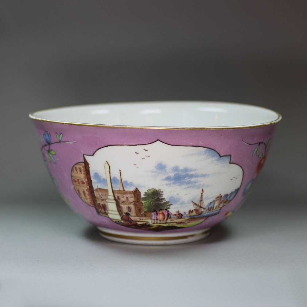 U138 Meissen purple-ground slop-bowl, c. 1735-40