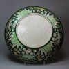 U141 Extremely rare famille verte biscuit dish