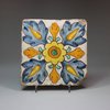 U178 Spanish polychrome tile, 18th century