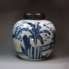 U190 Blue and white ginger jar, Kangxi (1662-1722)