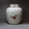 U191 Famille rose ginger jar and cover, Qianlong (1736-95)