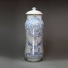 U206 Spanish blue and white faience albarello and cover