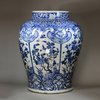 U214 Large Chinese blue and white baluster vase