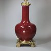 U220 Sang-de-boeuf bottle vase/lamp, Qing dynasty (1662-1916)