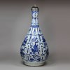 U225 Blue and white Kraak bottle vase, Wanli (1573-1619)