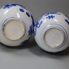 U240 Matched pair of Chinese blue and white bottle vases