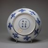 U248 Blue and white dish, Wanli mark and period (1573-1619)