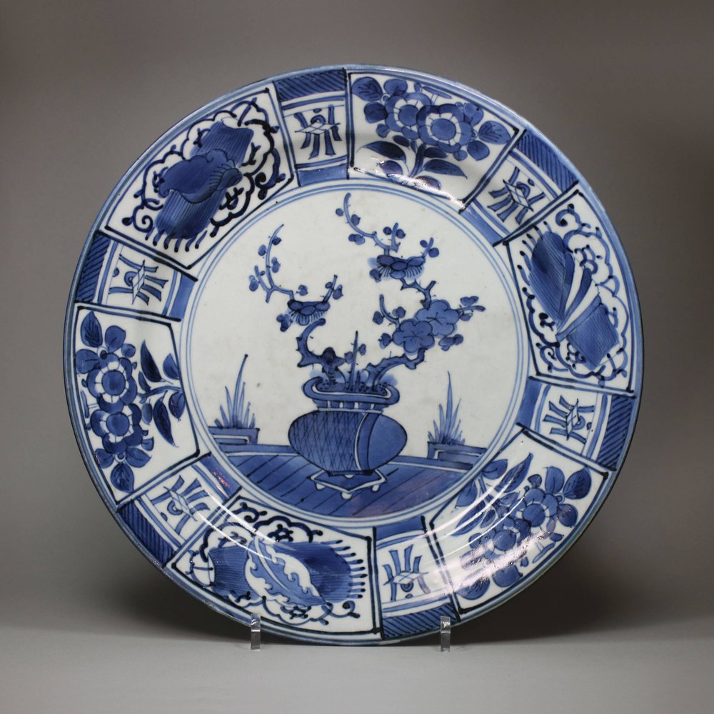 U258 Japanese blue and white dish, c. 1700