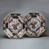 U261 Pair of Japanese imari octagonal dishes, 18th century