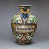 U30 Italian Montelupo maiolica wet drug jar, 17th century