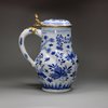 U327 Blue and white moulded tankard and cover, Kangxi (1662-1722)