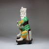 U341 Biscuit famille verte figure of Guandi, Kangxi (1662-1722)