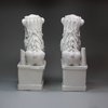 U368 Pair of Chinese blanc de chine dogs of fo