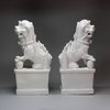 U368 Pair of Chinese blanc de chine dogs of fo