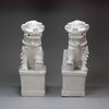 U368 Pair of Chinese blanc de chine dogs of fo