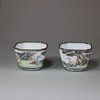 U391 Pair of small Canton enamel wine cups, Qianlong (1736-95)