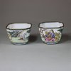 U391 Pair of small Canton enamel wine cups, Qianlong (1736-95)