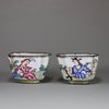 U392 Pair of small Canton enamel wine cups,18th century