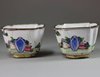 U393 Pair of small Canton enamel wine cups, Qianlong (1736-95)