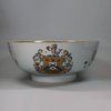 U422 Armorial famille rose punch bowl, c. 1765