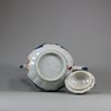 U452 Pair of Chinese imari ribbed teapots and covers