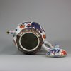 U452 Pair of Chinese imari ribbed teapots and covers