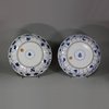 U479 Pair of Chinese blue and white dragon dishes