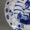 U479 Pair of Chinese blue and white dragon dishes