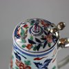 U485 Japanese imari coffee pot and cover with later silver-plated