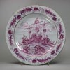 U487 Famille-rose Chine de Commande Crucifixion plate