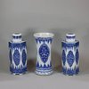 U491 Blue and white three-piece garniture, Kangxi (1662-1722)